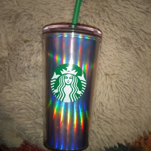 2020 Starbucks 16 oz Iridescent Foil Tumbler Cup